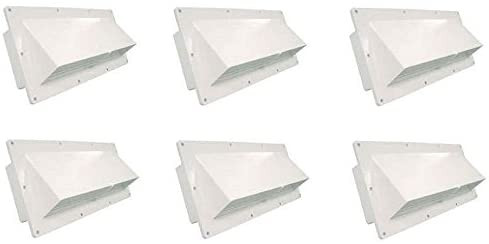 VENTLINE V211118 RV Trailer Camper Appliances Range Hood Vent Natural White (6 Pack) H & S